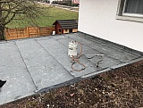 Flachdach Anbau, Abdichtung