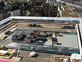Flachdach Sanierung, Grossbaustelle