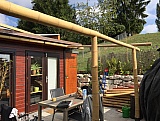 Pergola aus Bambus, Neubau
