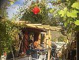 Pergola aus Bambus, Neubau