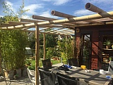 Pergola aus Bambus, Neubau