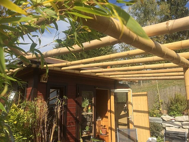Pergola aus Bambus, Neubau